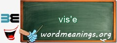 WordMeaning blackboard for vis'e
